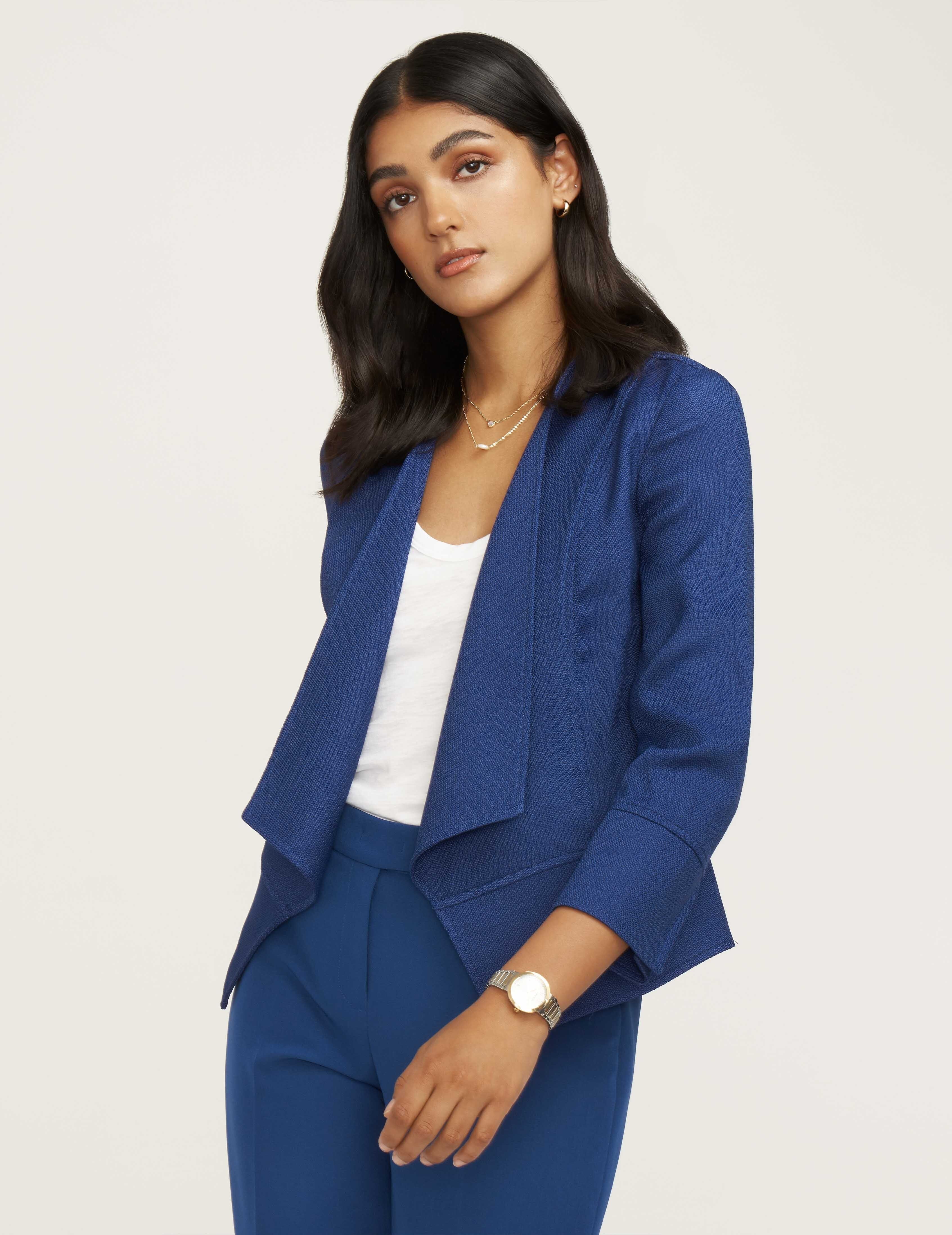 Drape Front Peplum Jacket- Clearance sold by Anne Klein product image thumbnail 3