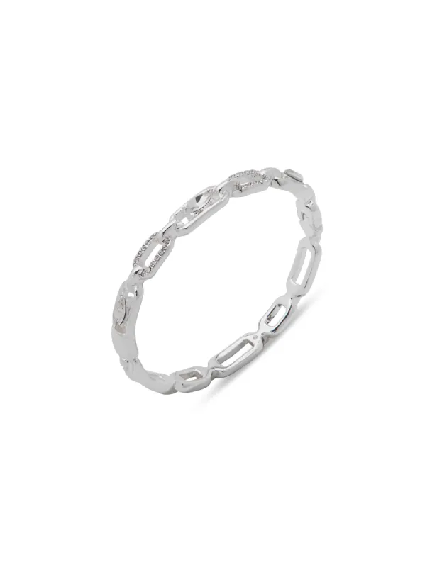 Link Stretch Silver Crystal Bracelet sold by Anne Klein