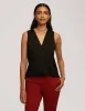 Harmony Knit Pleat Neck Shell sold by Anne Klein