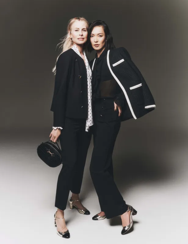 Compression Collarless Military Jacket sold by Anne Klein