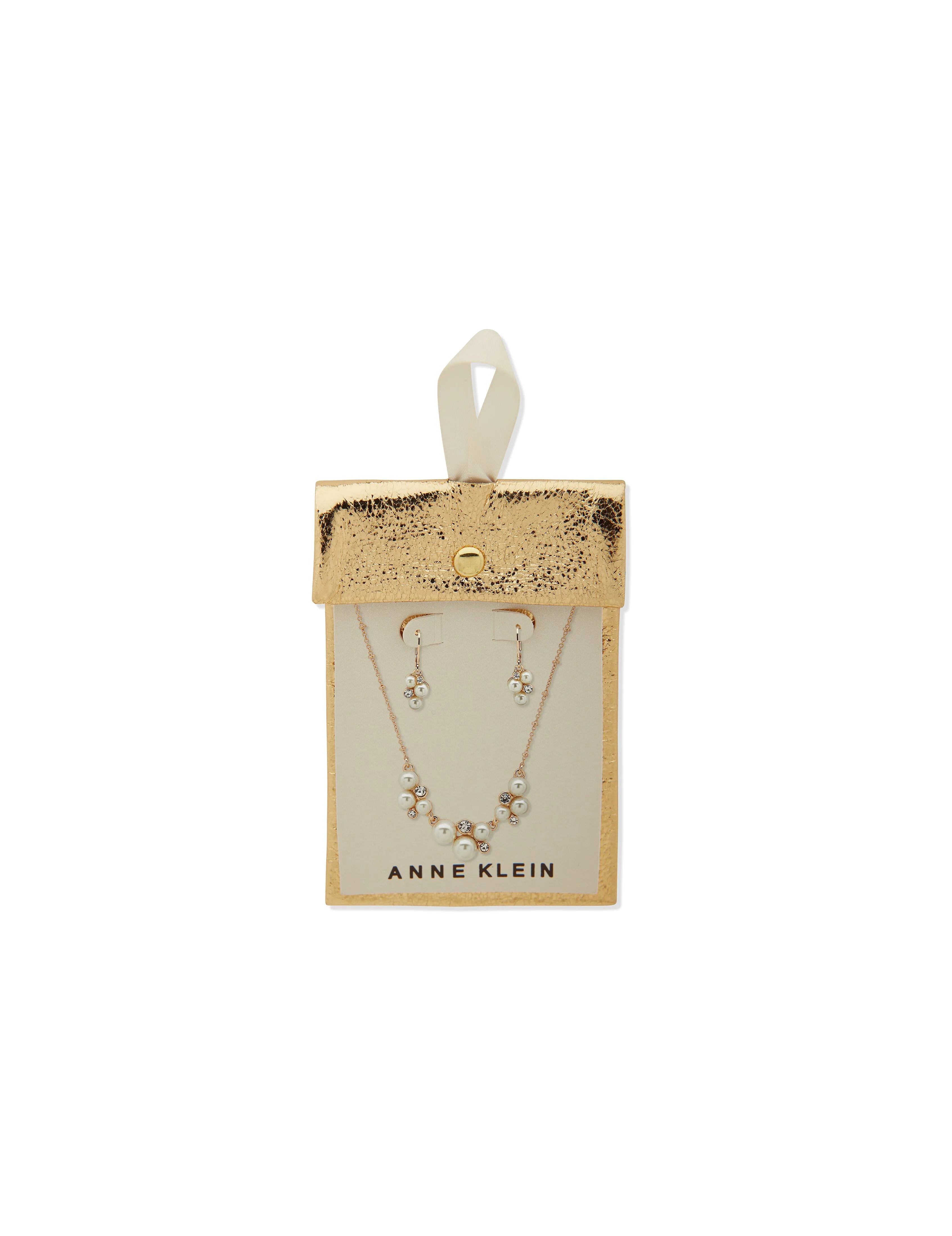 Pearl Cluster Necklace and Earring Set sold by Anne Klein product image thumbnail 2