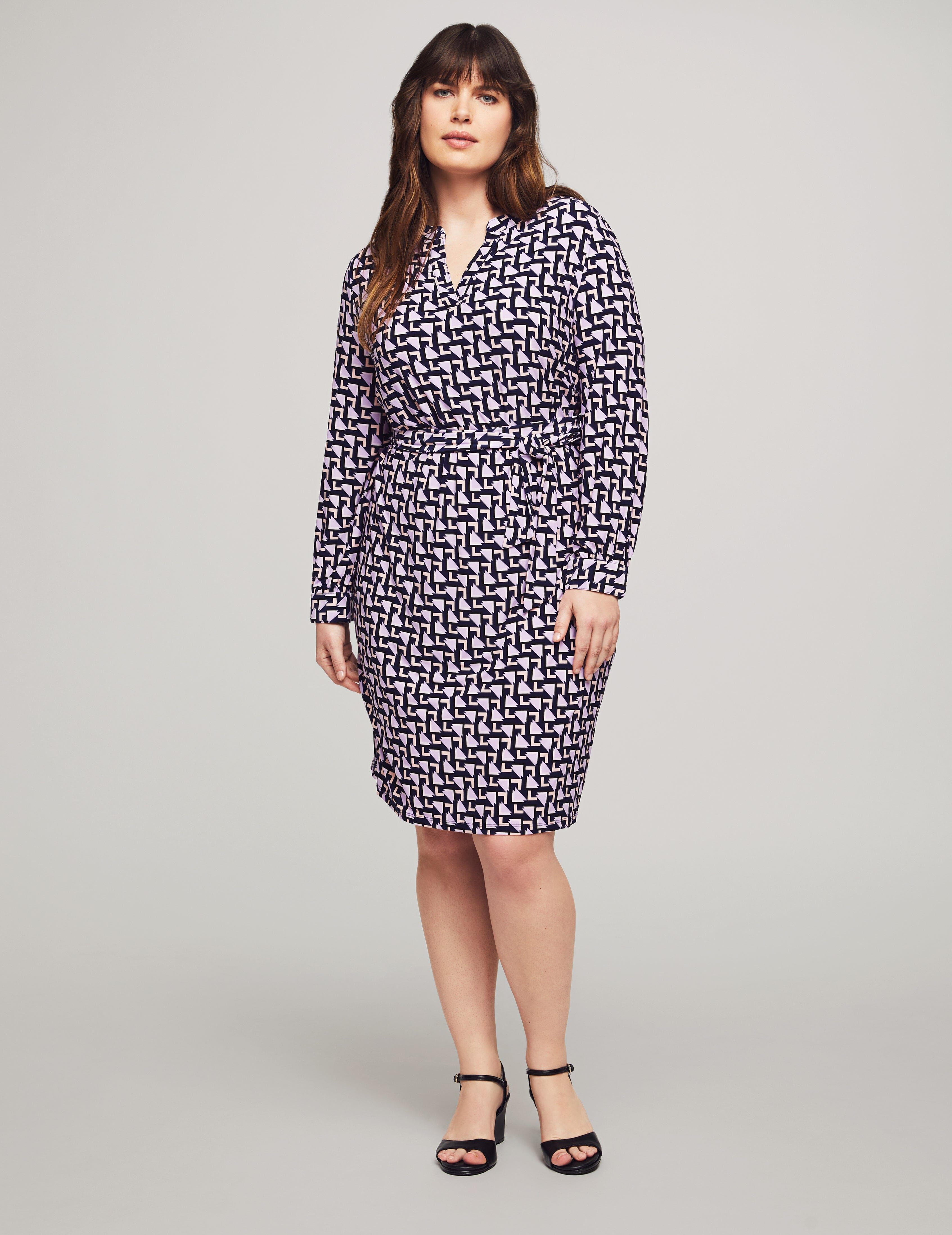 Plus Size Split Neck Shirtdress sold by Anne Klein