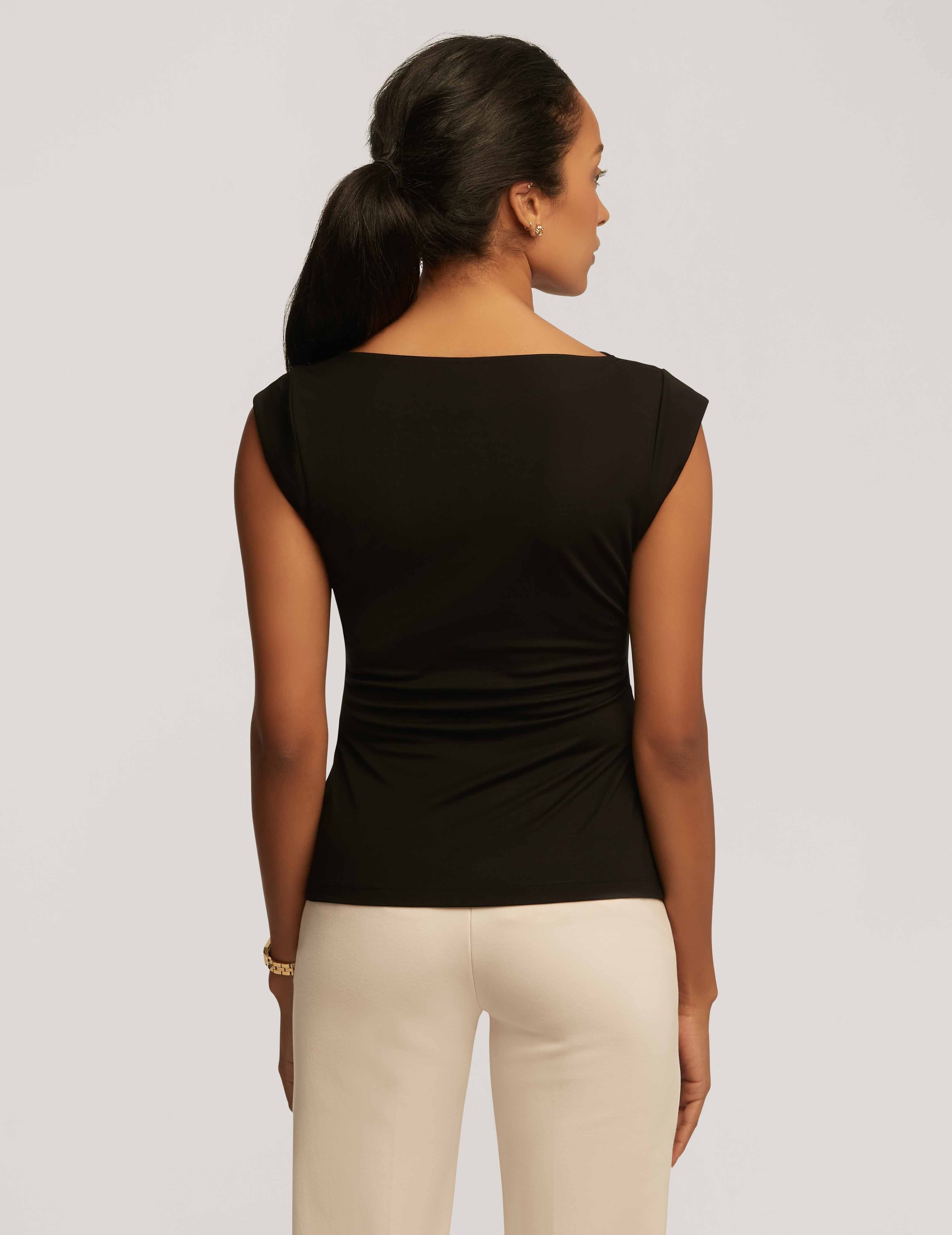 Cap Sleeve Cowl Neck Top- Sale sold by Anne Klein product image thumbnail 2