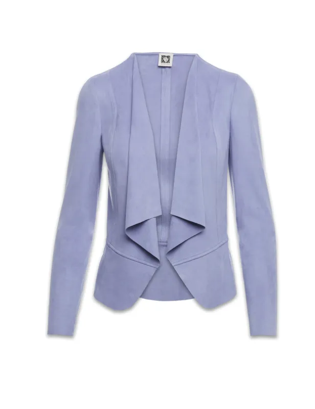 Faux Suede Drape Front Jacket- Clearance sold by Anne Klein