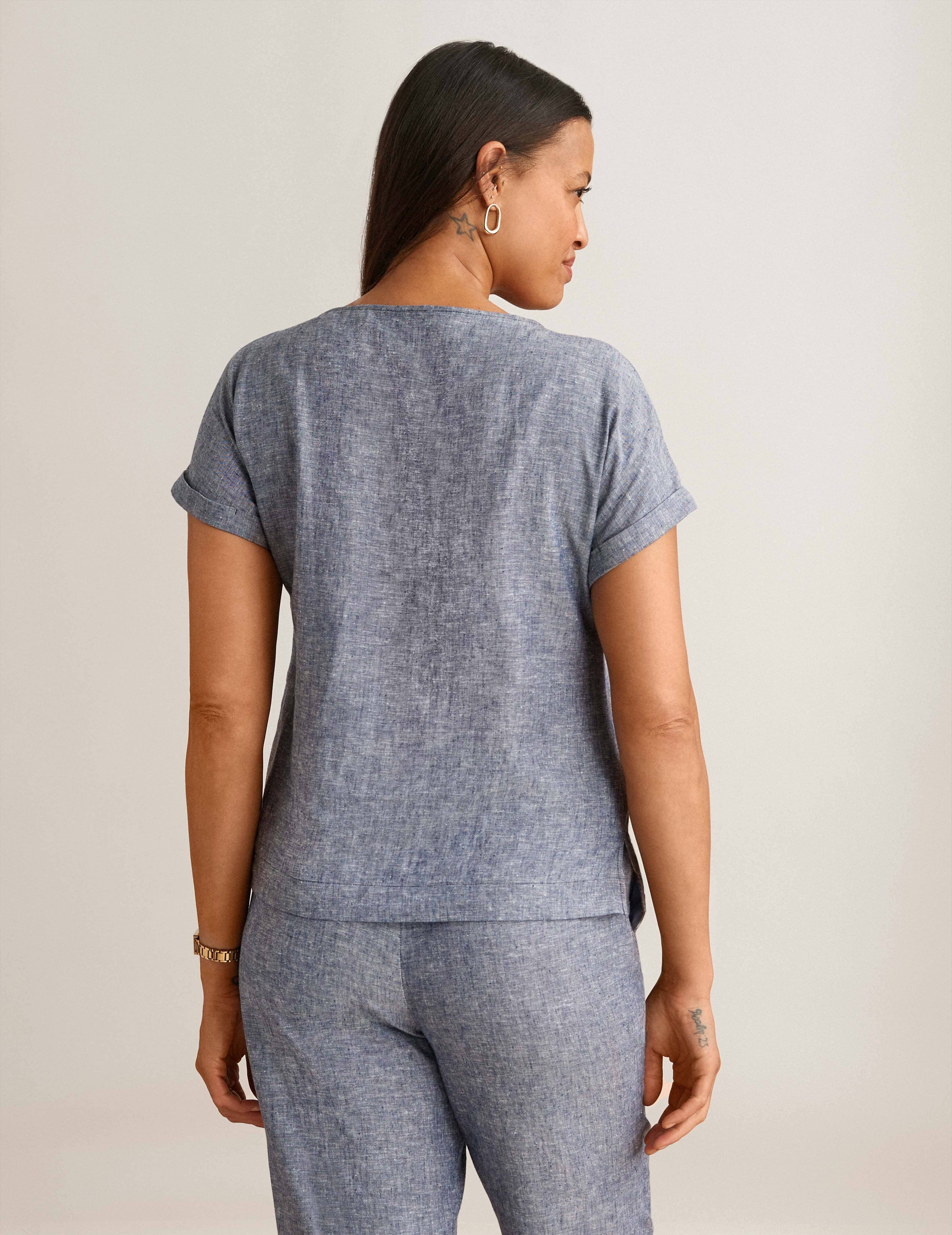 Short Sleeve Button Detail Blouse sold by Anne Klein product image thumbnail 2