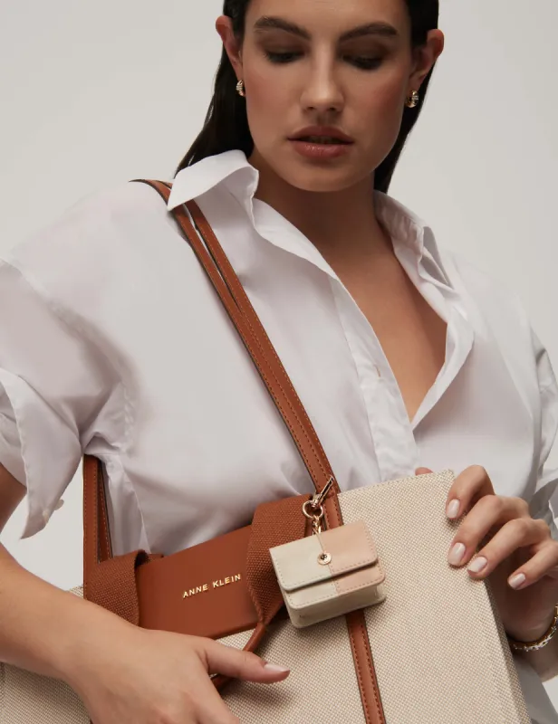 Faux Leather Airpods Pro® Case with Key Chain sold by Anne Klein