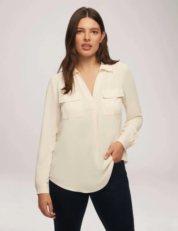 Long Sleeve Shirt With Pocket sold by Anne Klein