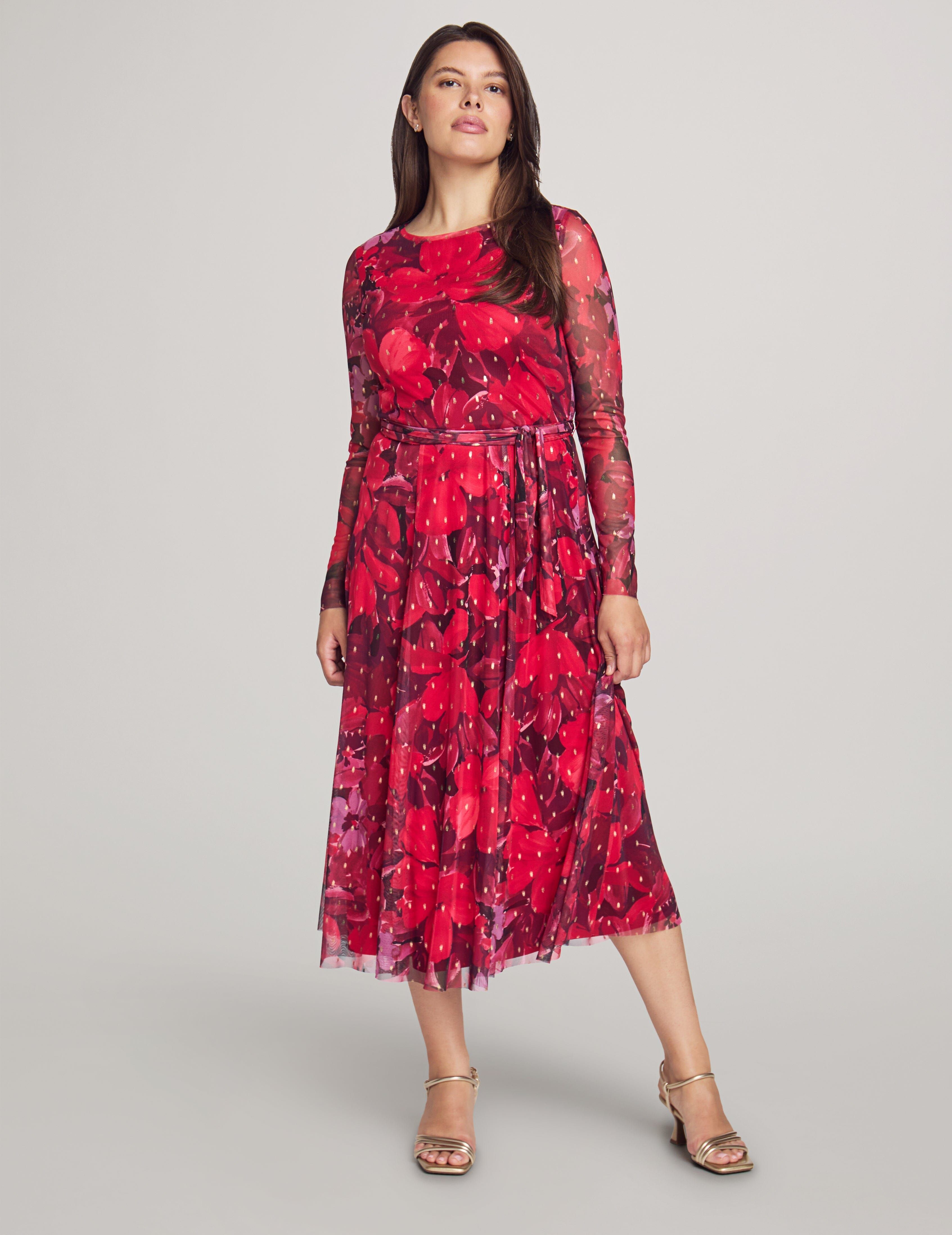 Crew Neck Midi Dress With Sash sold by Anne Klein