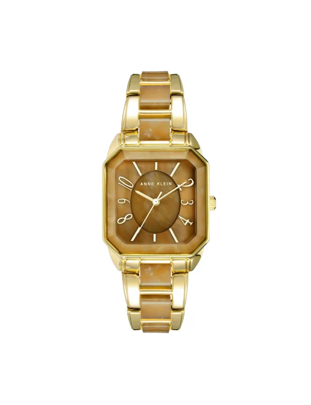 Square Case Resin Link Bracelet Watch sold by Anne Klein