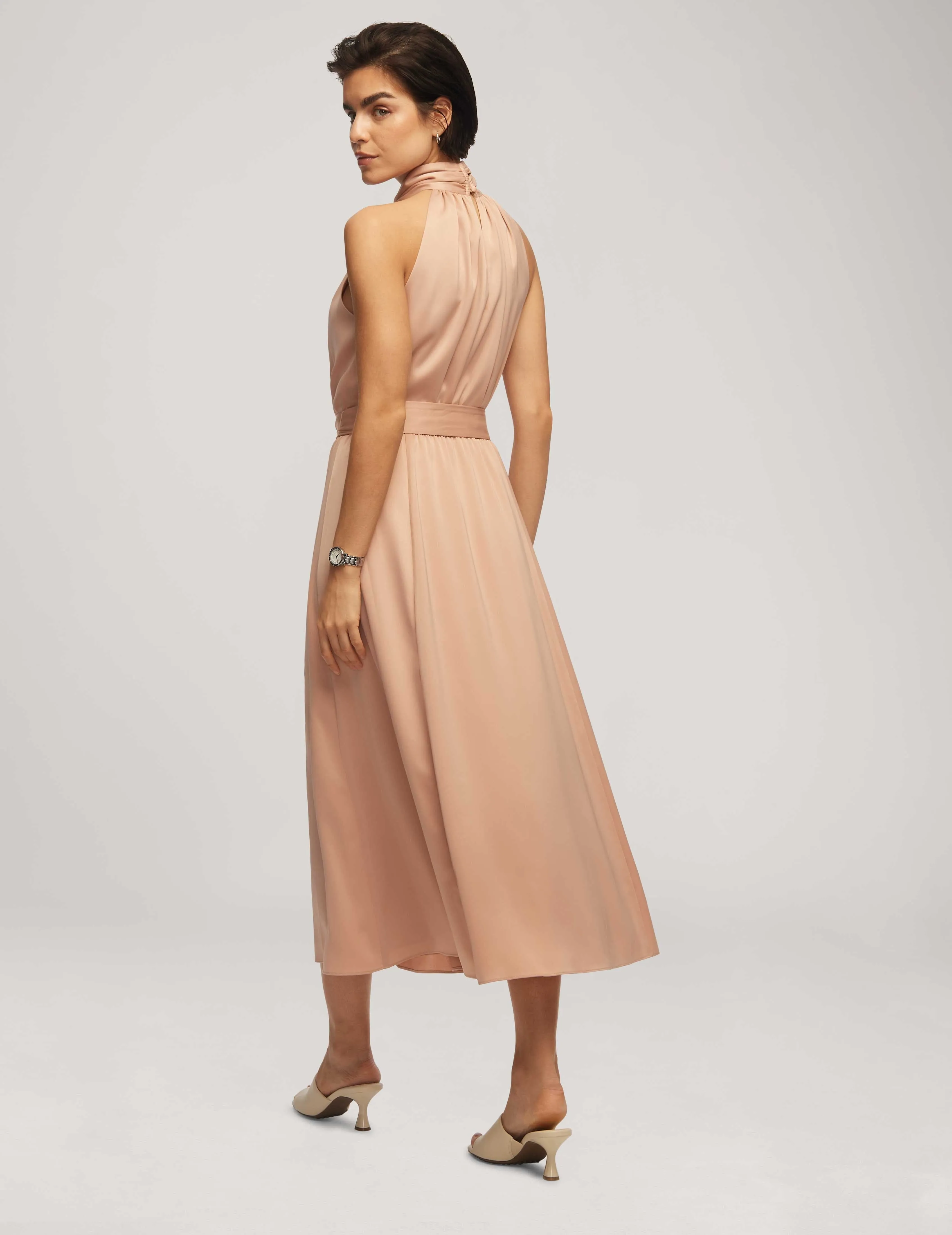 Twist Neck Halter Midi With Sash- Clearance sold by Anne Klein product image thumbnail 2