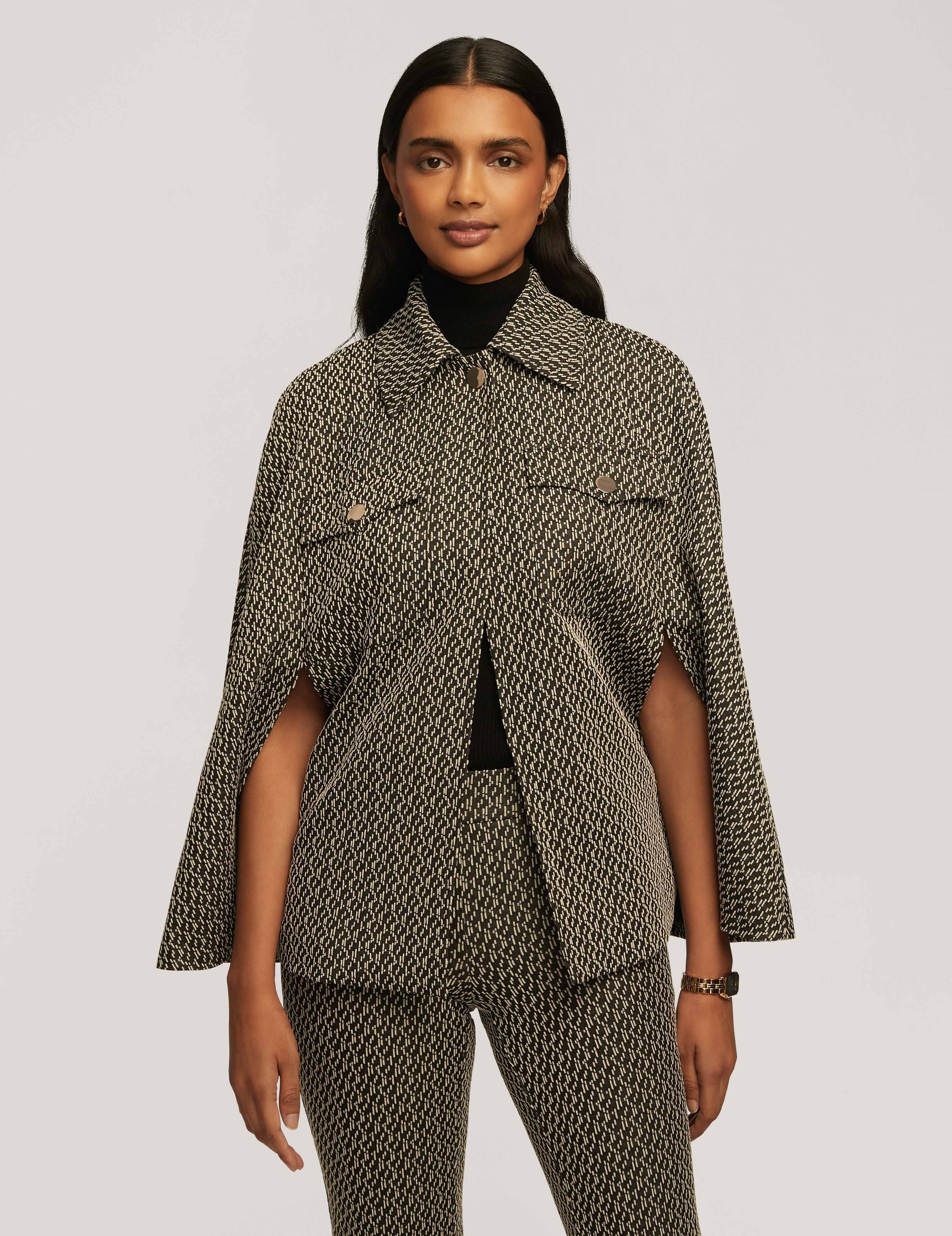 Knit Jacquard Cape With Chest Pockets- Clearance sold by Anne Klein product image thumbnail 2
