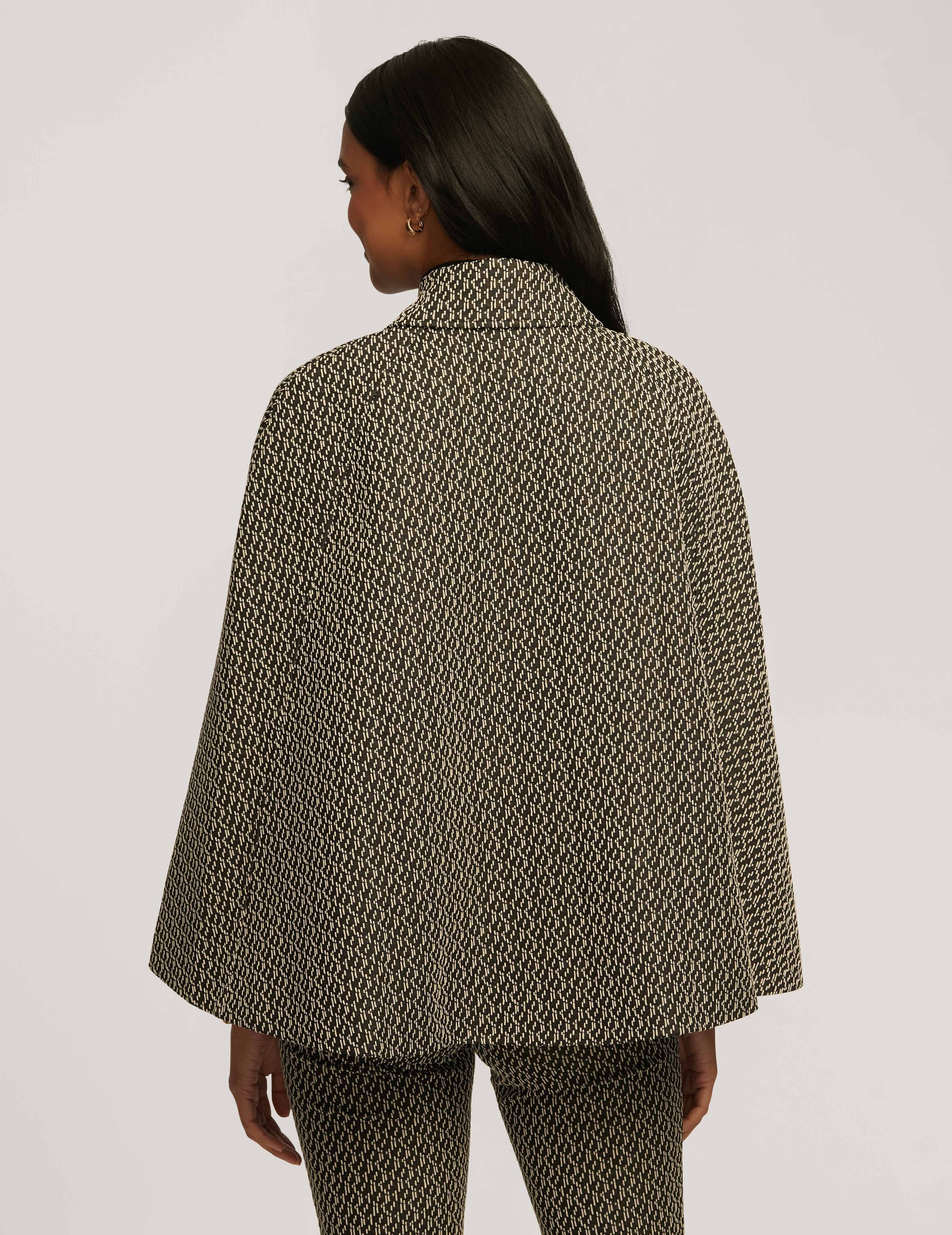 Knit Jacquard Cape With Chest Pockets- Clearance sold by Anne Klein product image thumbnail 3