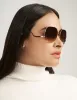 Metal Square Frame Sunglasses sold by Anne Klein