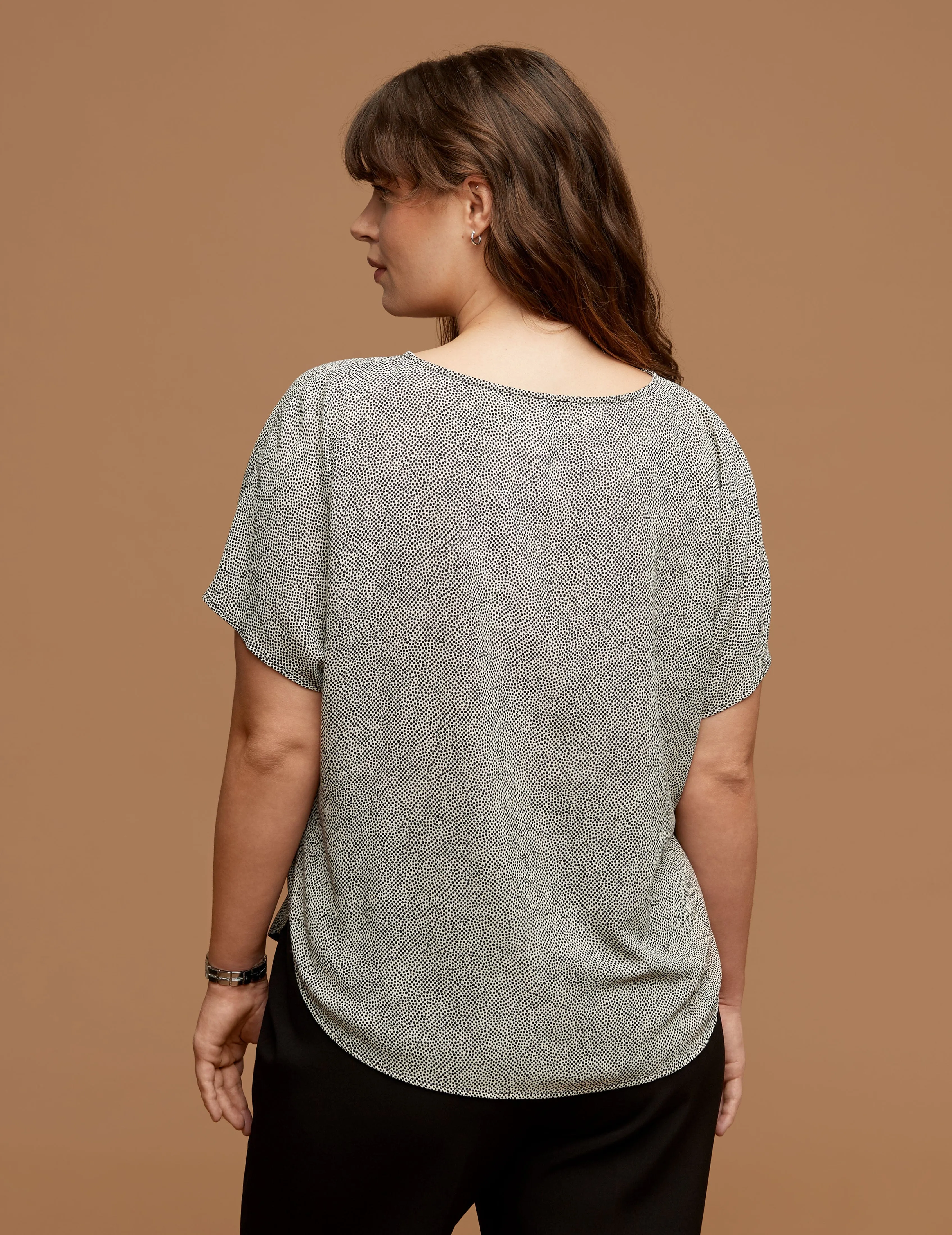 Plus Size Rambling Dot Bateau Blouse sold by Anne Klein product image thumbnail 2