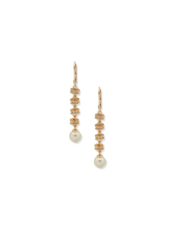Linear Rondell Stone Earrings sold by Anne Klein