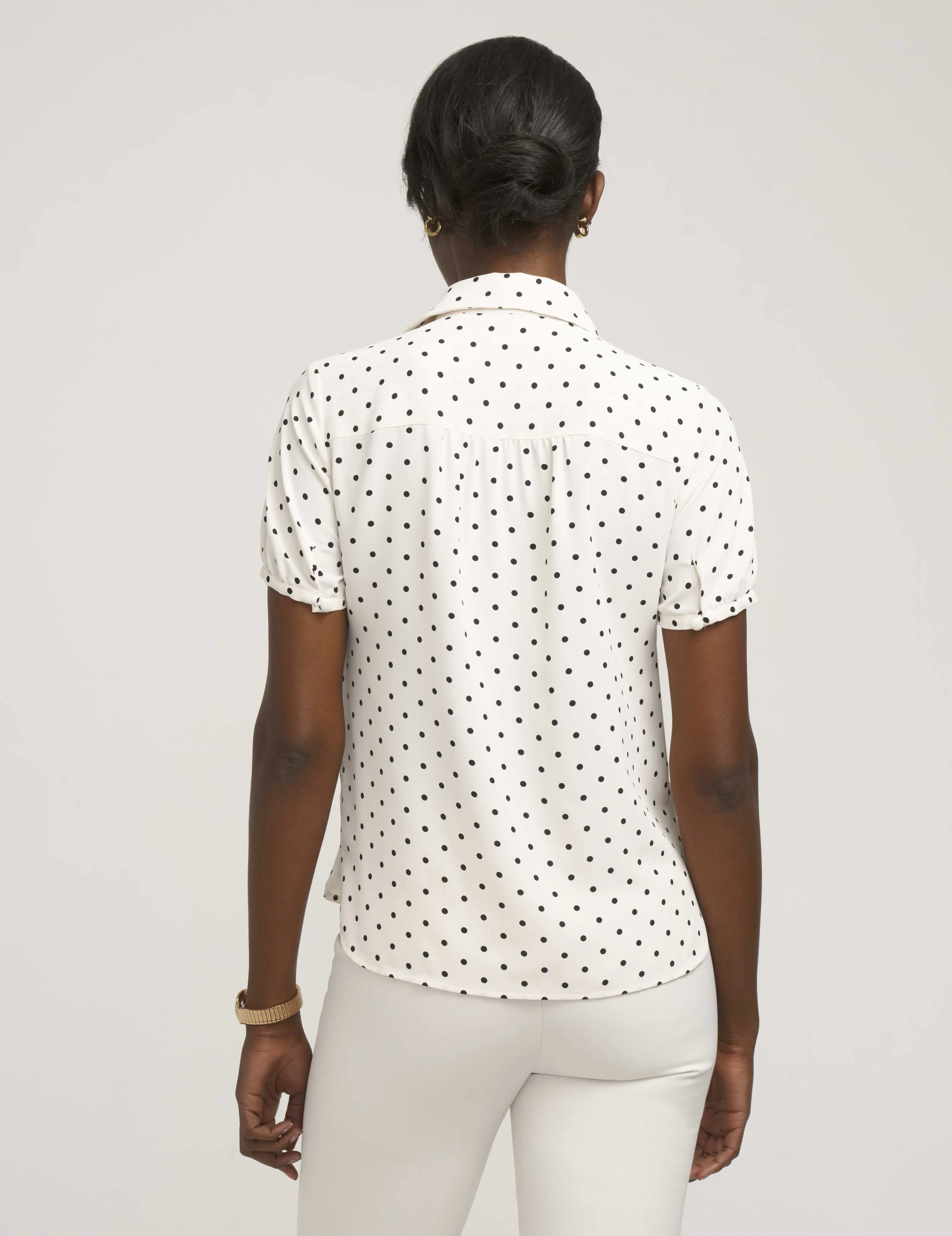 Button Down Blouse With Cap Sleeve sold by Anne Klein product image thumbnail 2