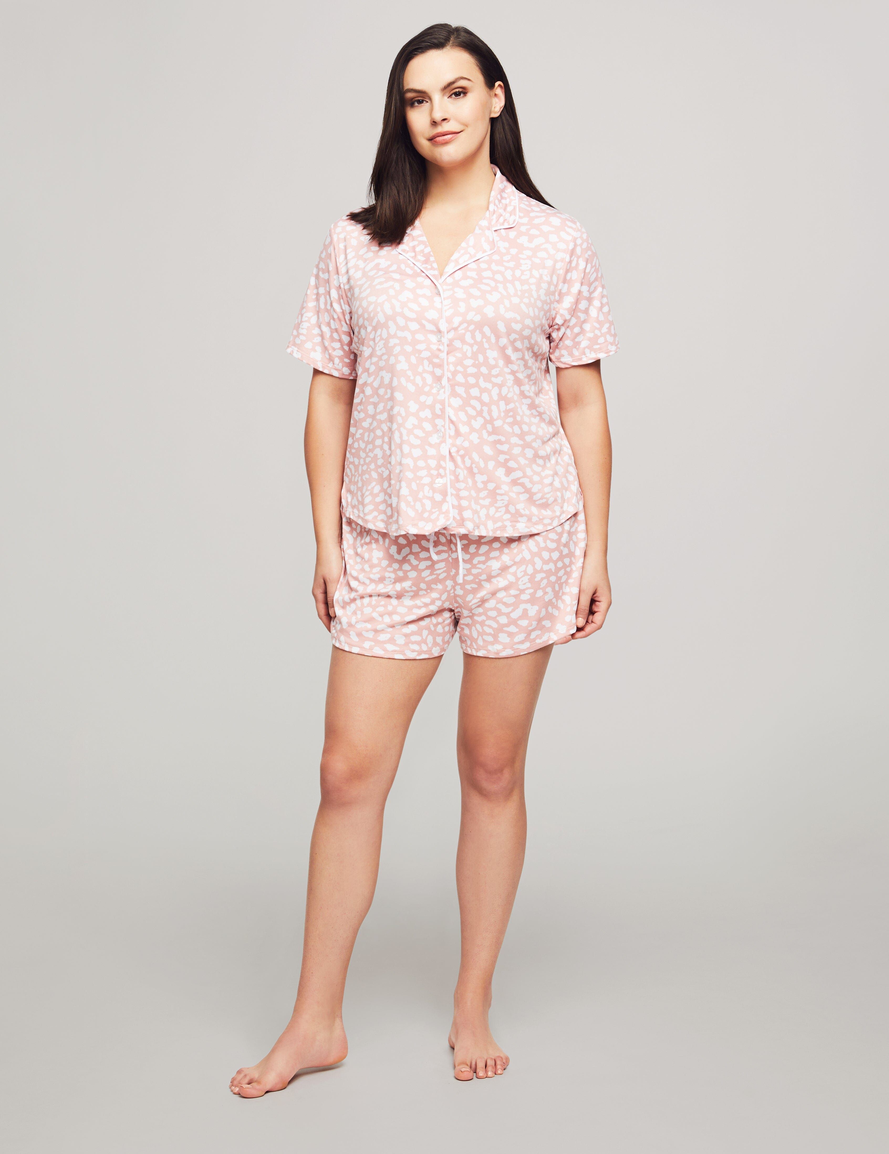 Short Sleeve Notch Pajama Boxer Set sold by Anne Klein