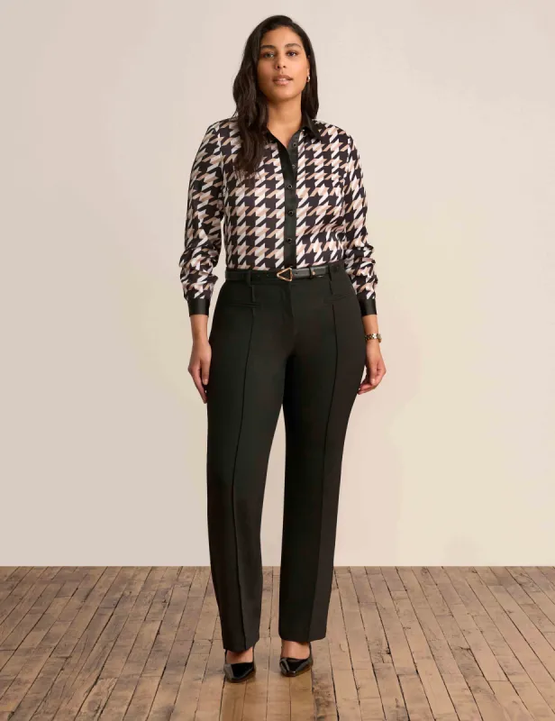 Long Sleeve Combo Button Down Blouse sold by Anne Klein