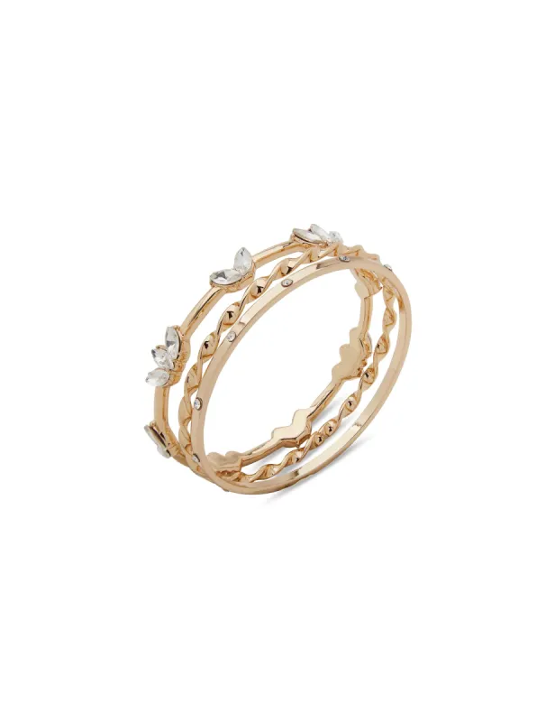 Navette Stone Crystal Bangle sold by Anne Klein