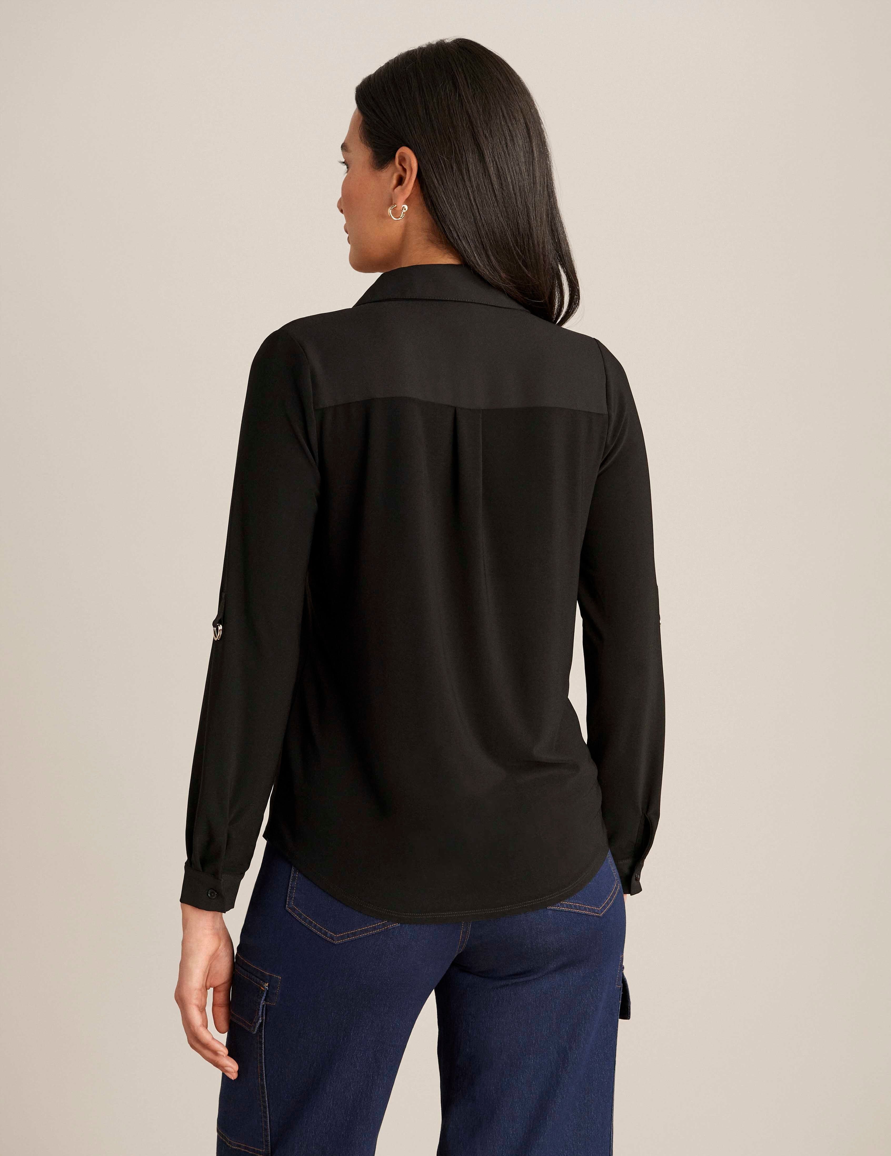 Long Sleeve Convertible Utility Top sold by Anne Klein product image thumbnail 2