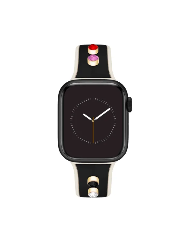 Silicone Band for Apple Watch® with Crystal Charms sold by Anne Klein