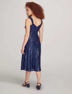 Scooped Neck Sequin Midi Dress sold by Anne Klein