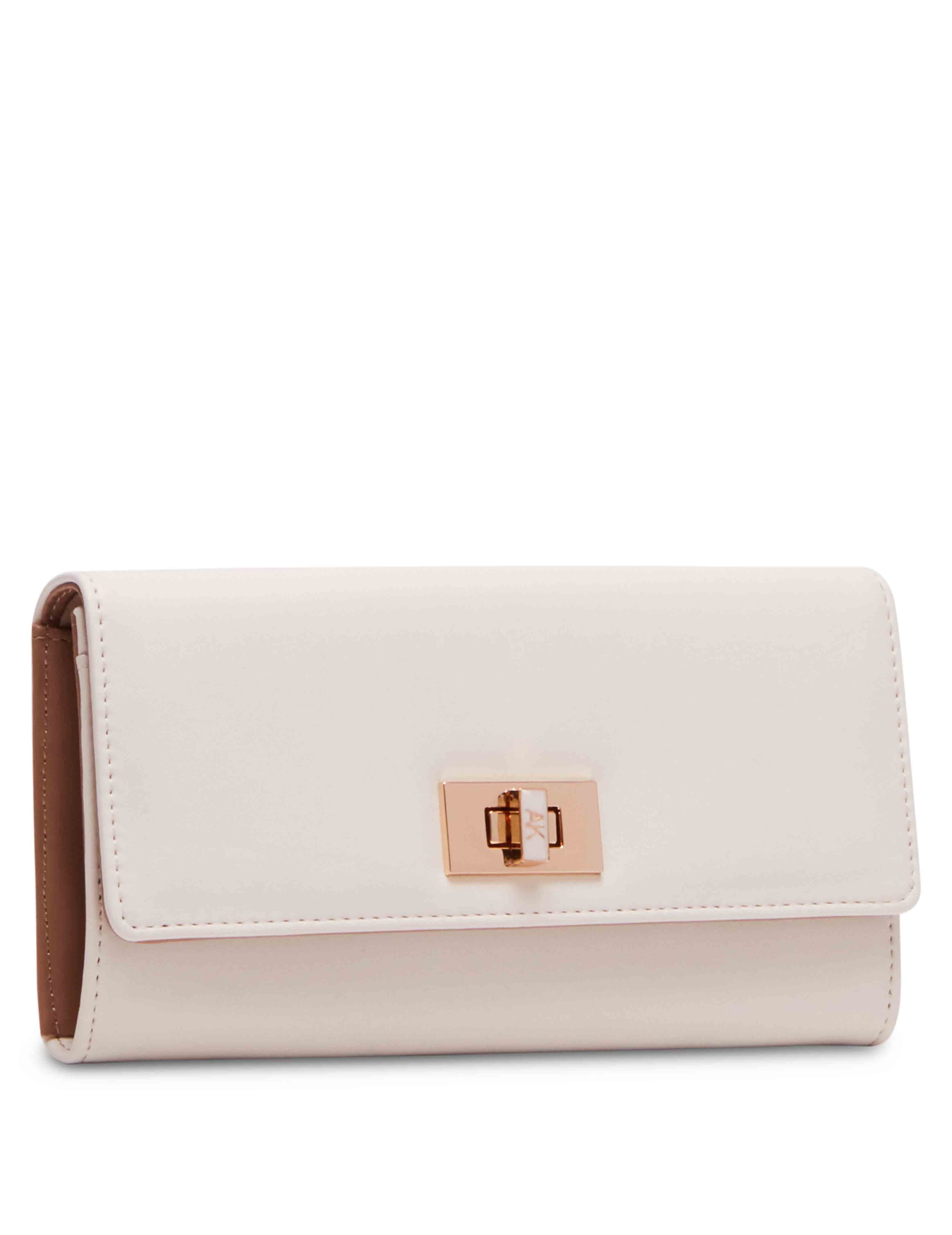 Large Flap Wallet With Enamel Turn Lock sold by Anne Klein product image thumbnail 4