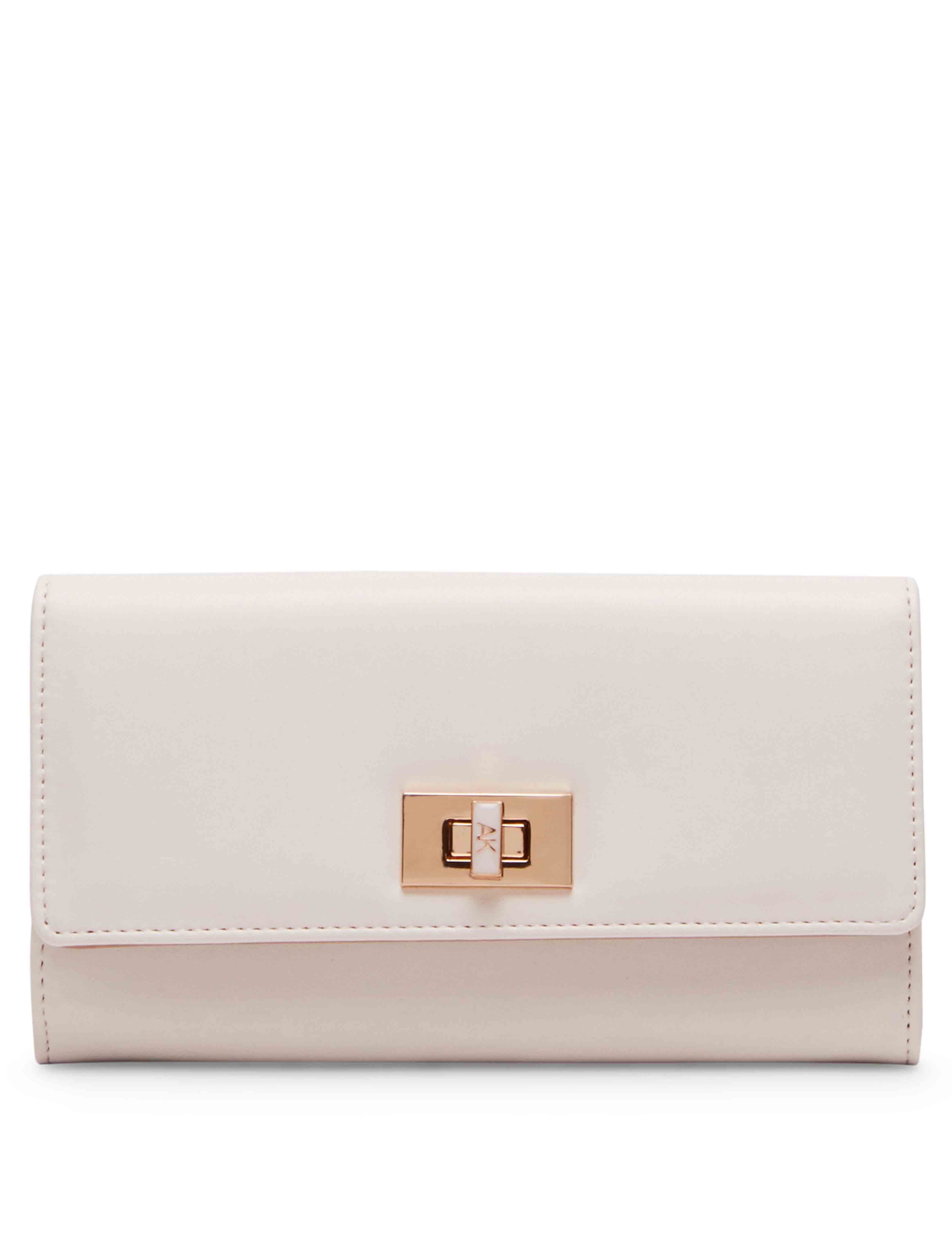 Large Flap Wallet With Enamel Turn Lock sold by Anne Klein