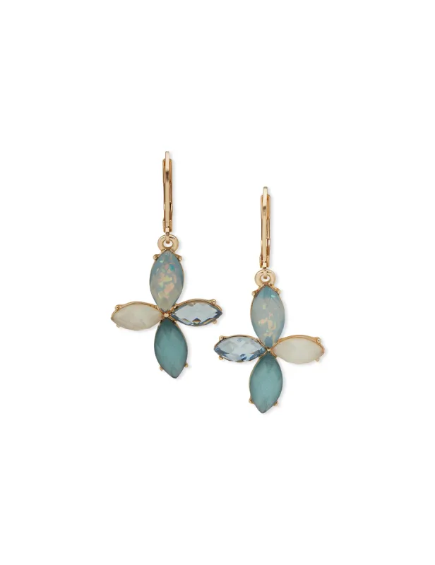 Stone Flower Drop Earrings sold by Anne Klein