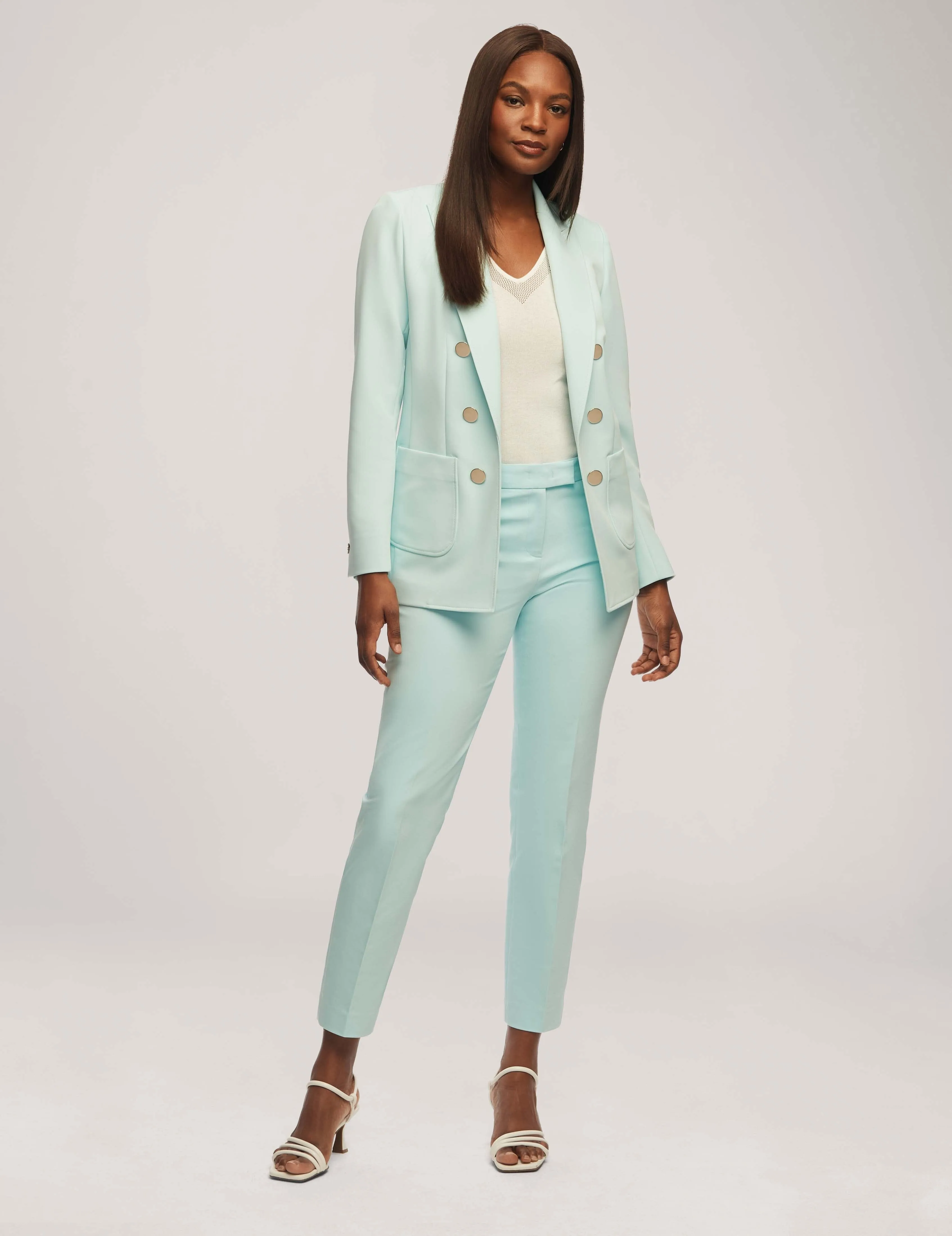 Faux Double-Breasted Jacket With Patch Pockets- Sale sold by Anne Klein product image thumbnail 3