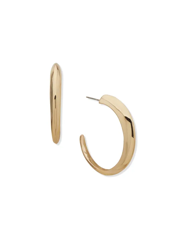 C-Hoop Gold Tone Earrings sold by Anne Klein