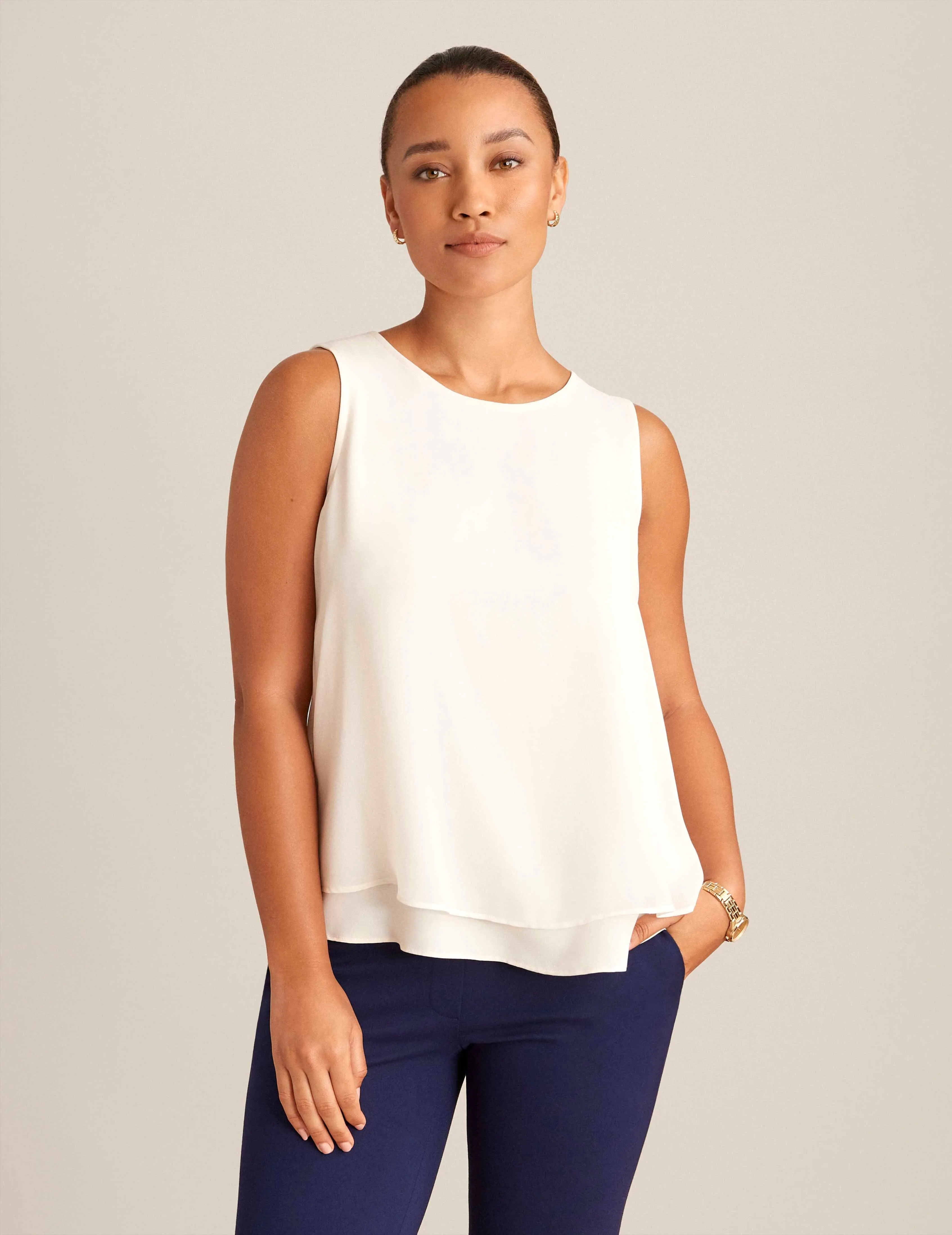 Sleeveless Double Layer Blouse sold by Anne Klein