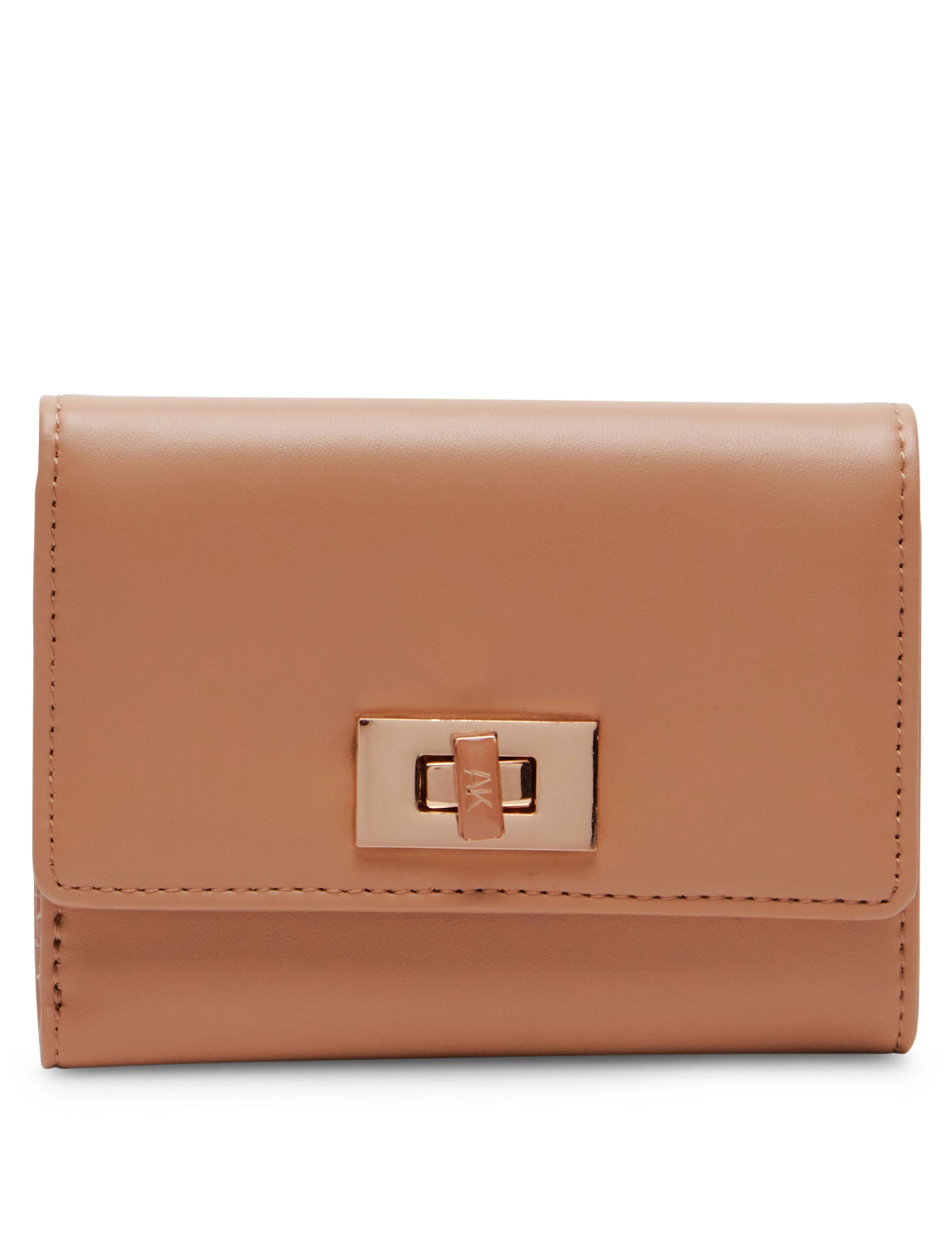 Medium Flap Wallet With Enamel Turn Lock sold by Anne Klein