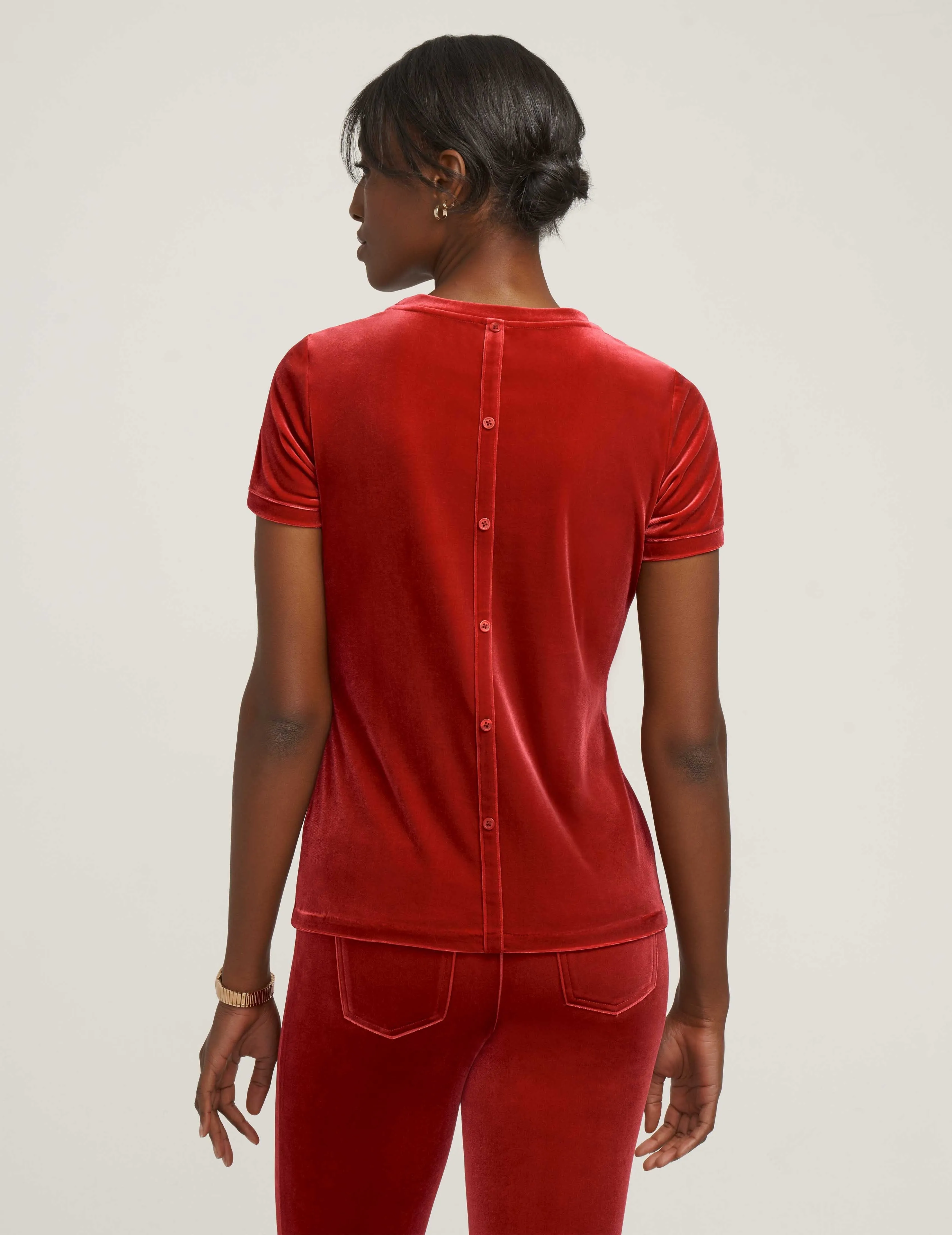 Velour Button Back Tee- Sale sold by Anne Klein product image thumbnail 3