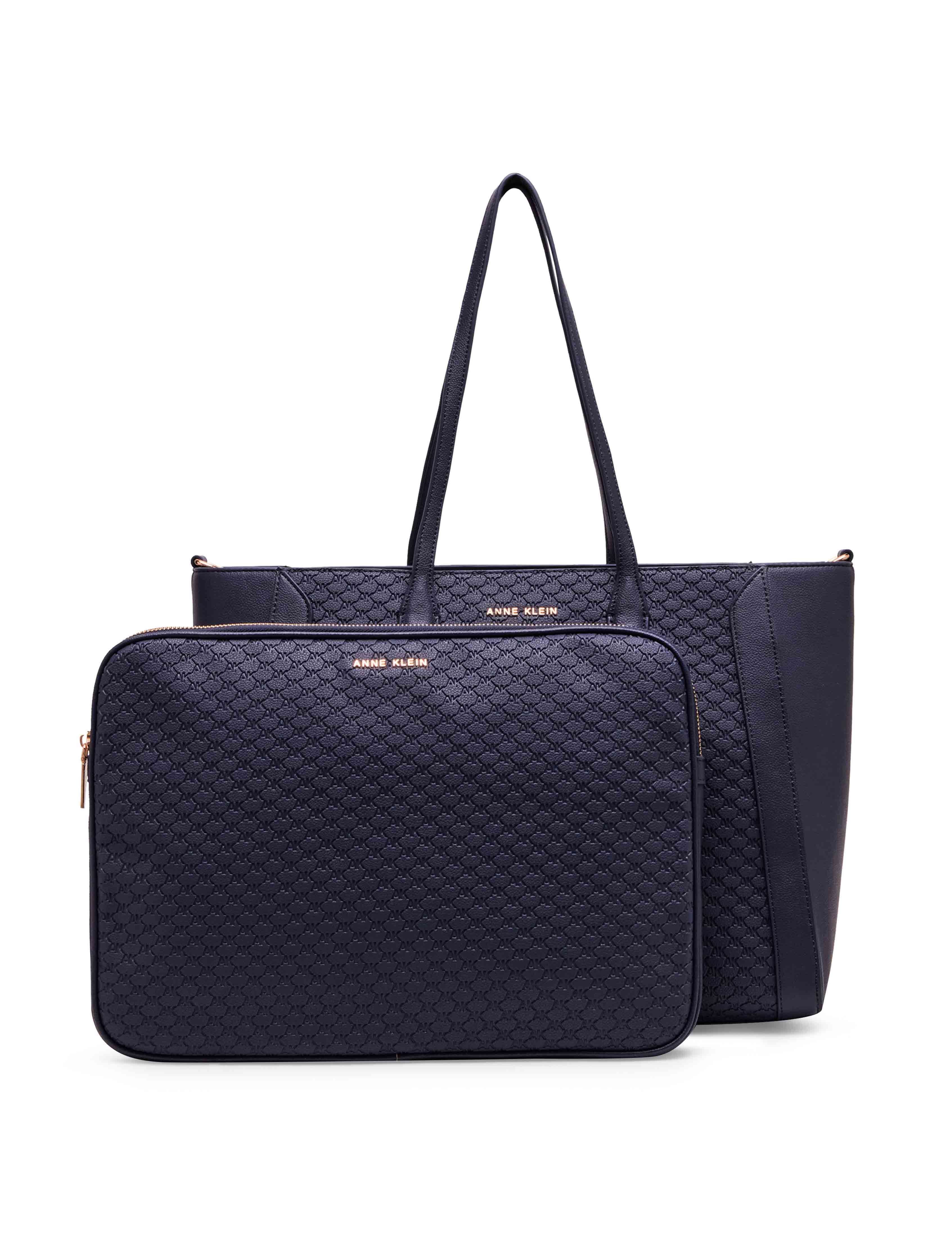 Large Work Tote With Detachable Laptop Sleeve sold by Anne Klein product image thumbnail 4