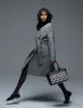 Belted Wrap Wool Coat With Fur Collar sold by Anne Klein