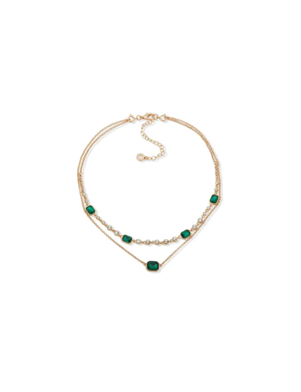 Convertible Station Emerald Necklace sold by Anne Klein