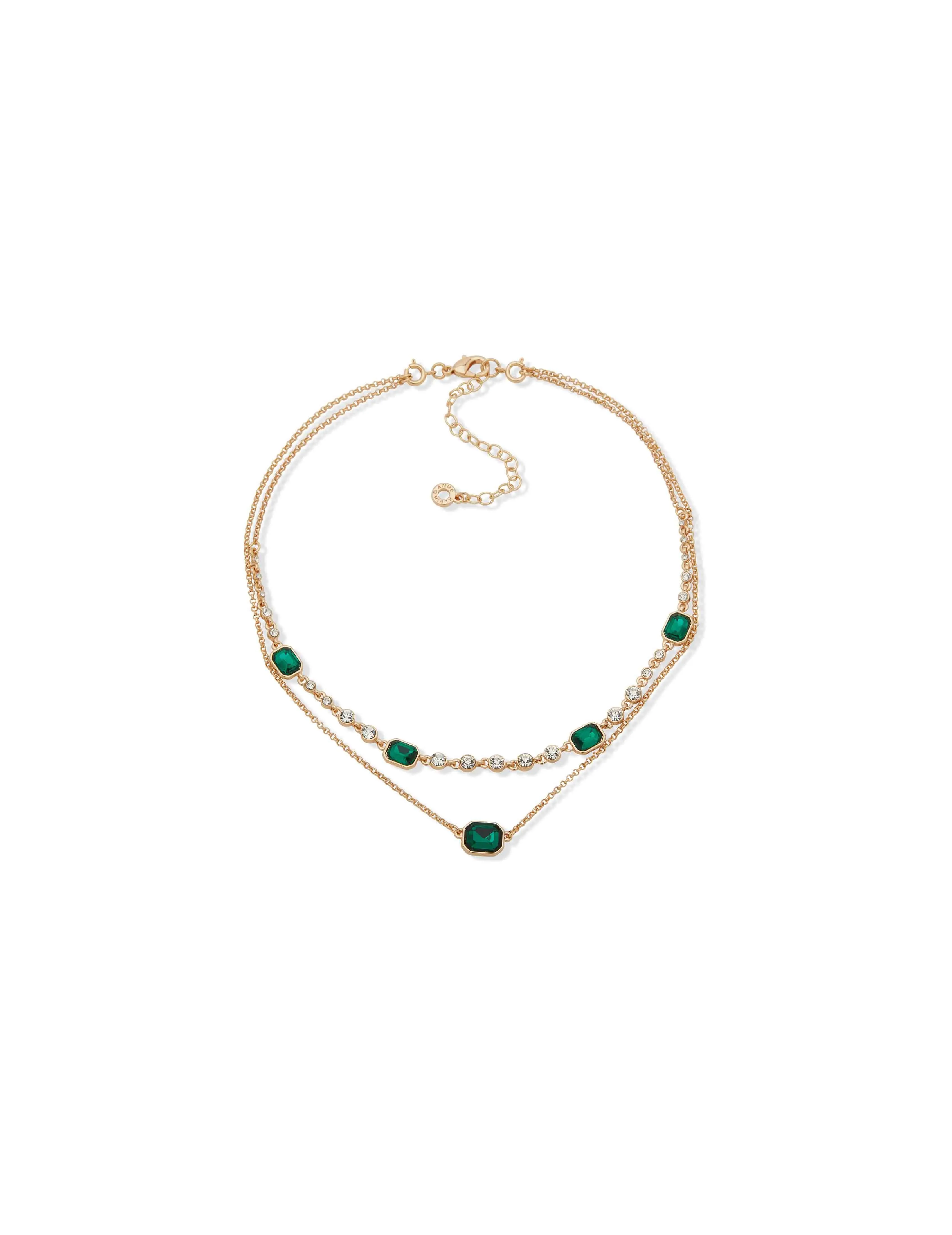 Convertible Station Emerald Necklace sold by Anne Klein