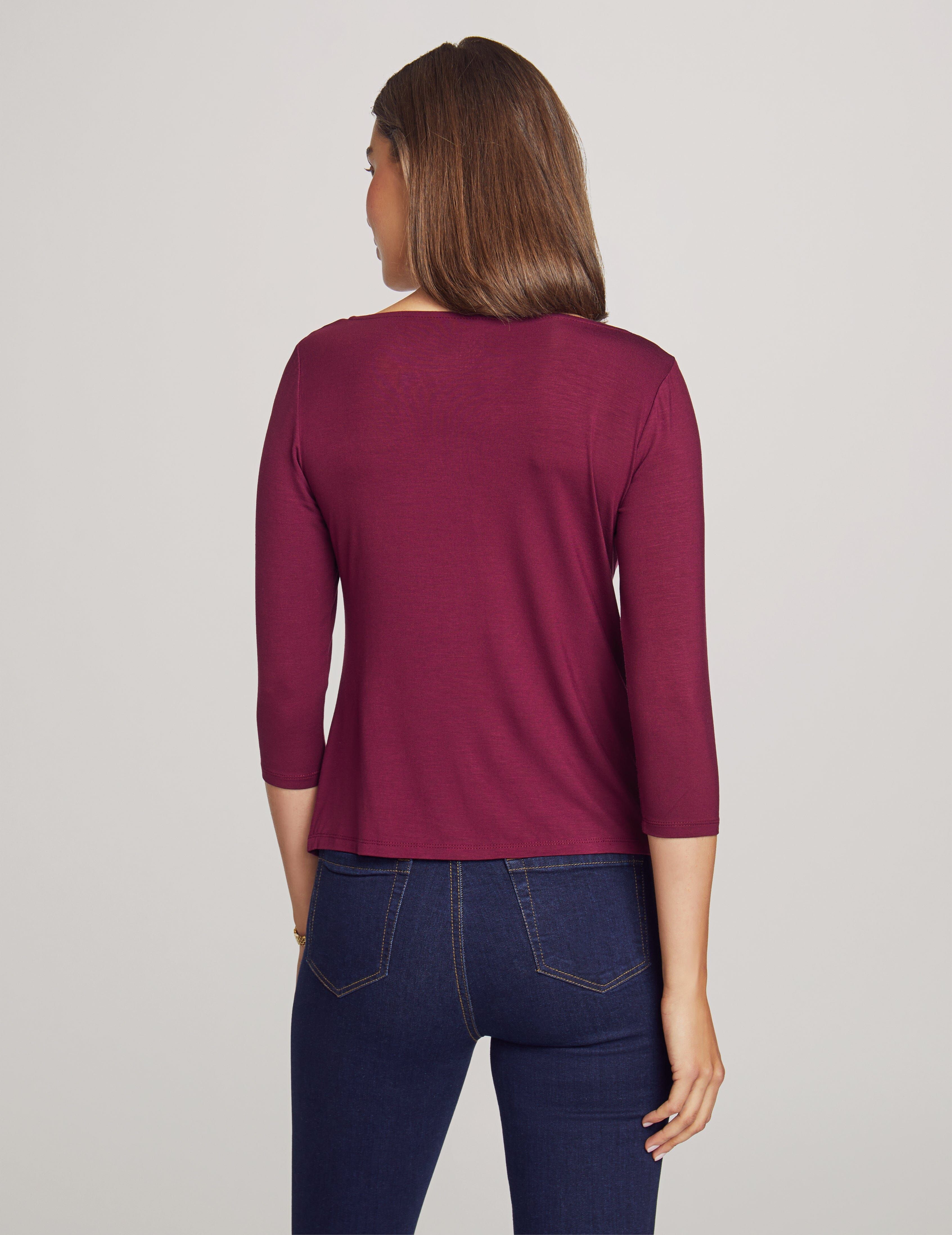 Asymmetric Twist Neck Top sold by Anne Klein product image thumbnail 2