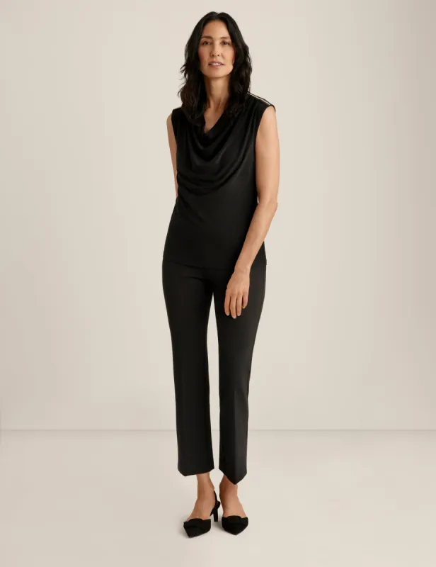 Petite Pleated Cowl Neck Top sold by Anne Klein