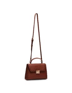 Top Handle Satchel With Push Lock sold by Anne Klein