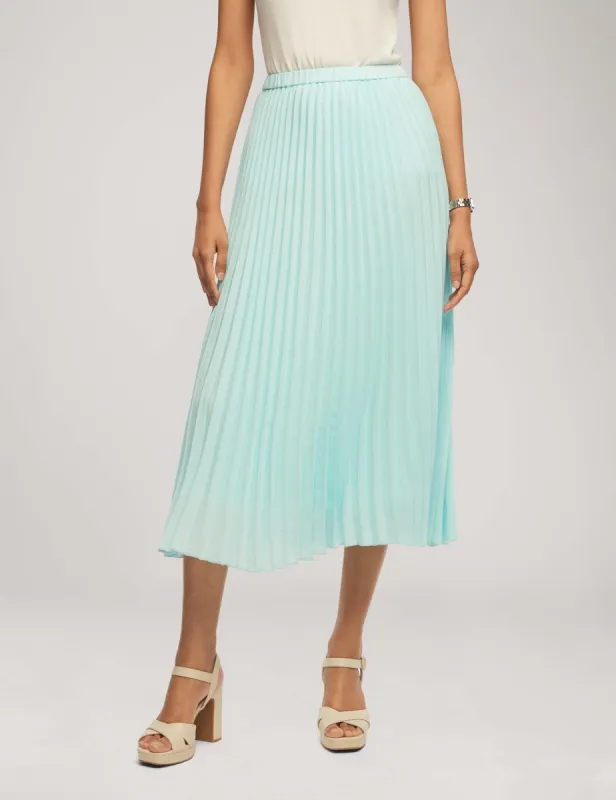 Solid Pull On Pleated Skirt sold by Anne Klein