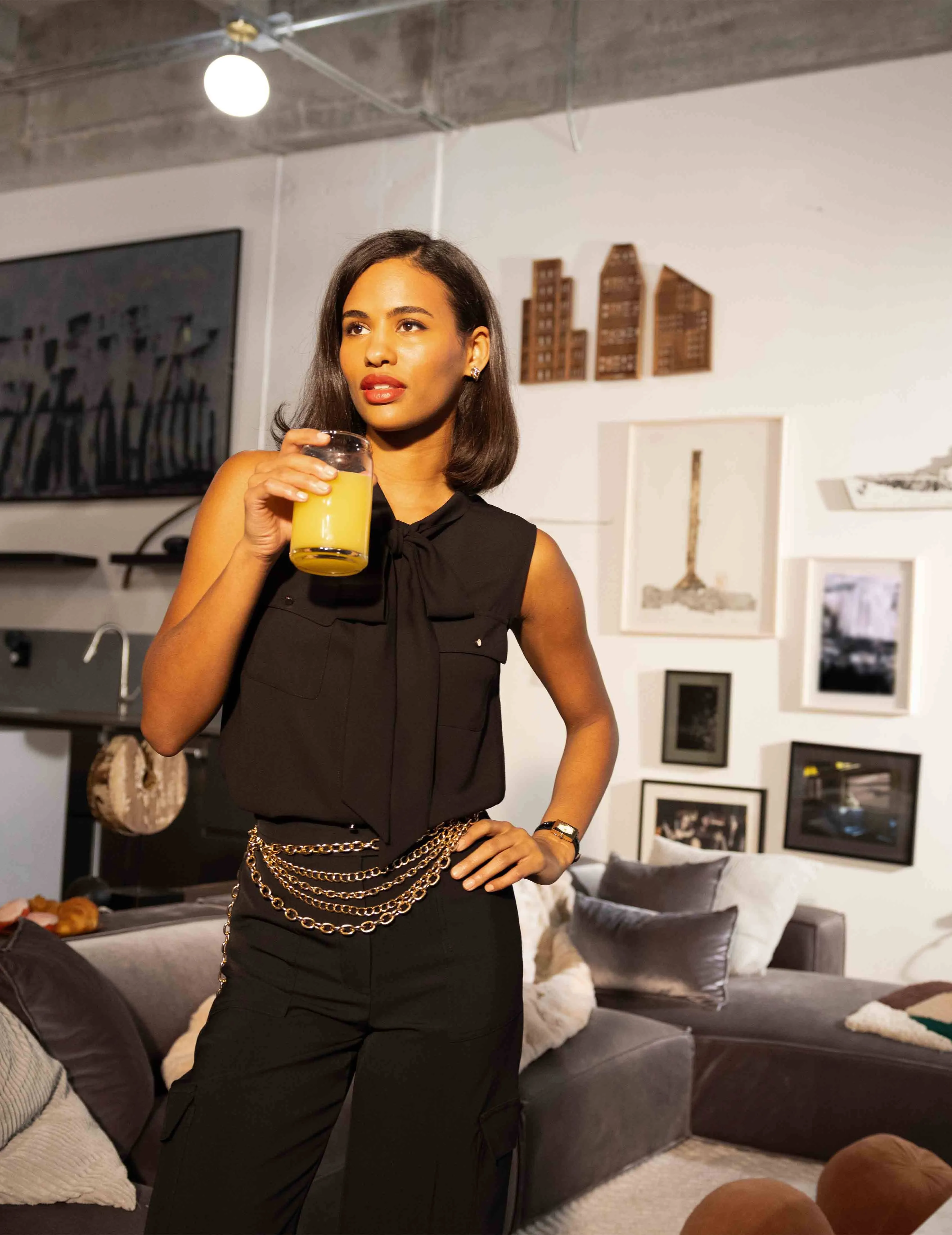 Sleeveless Top With Bow Neckline sold by Anne Klein