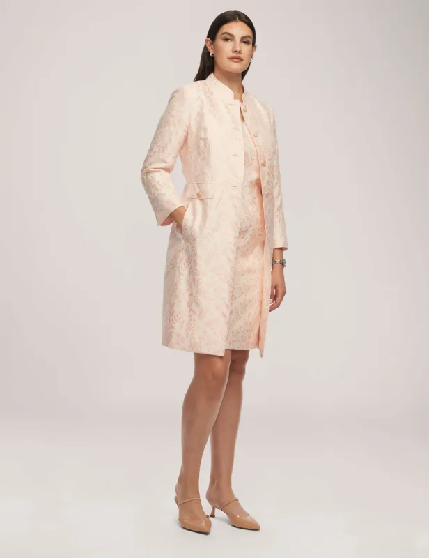 Jacquard Topper With Stand Collar sold by Anne Klein