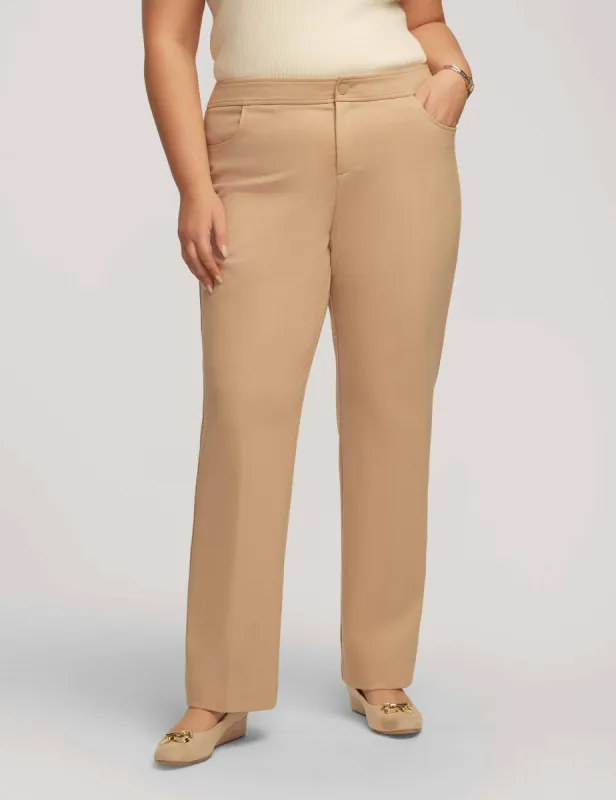 Plus Size Compression Fly Front Bootleg Pant sold by Anne Klein