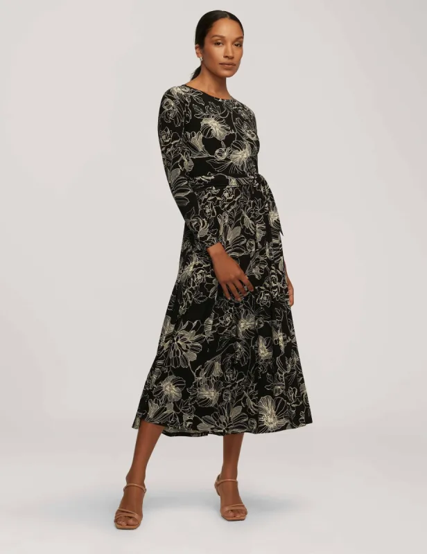 Crew Neck Dress With Bow made by Anne Klein