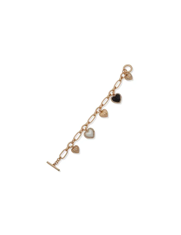 Heart Charms Bracelet sold by Anne Klein