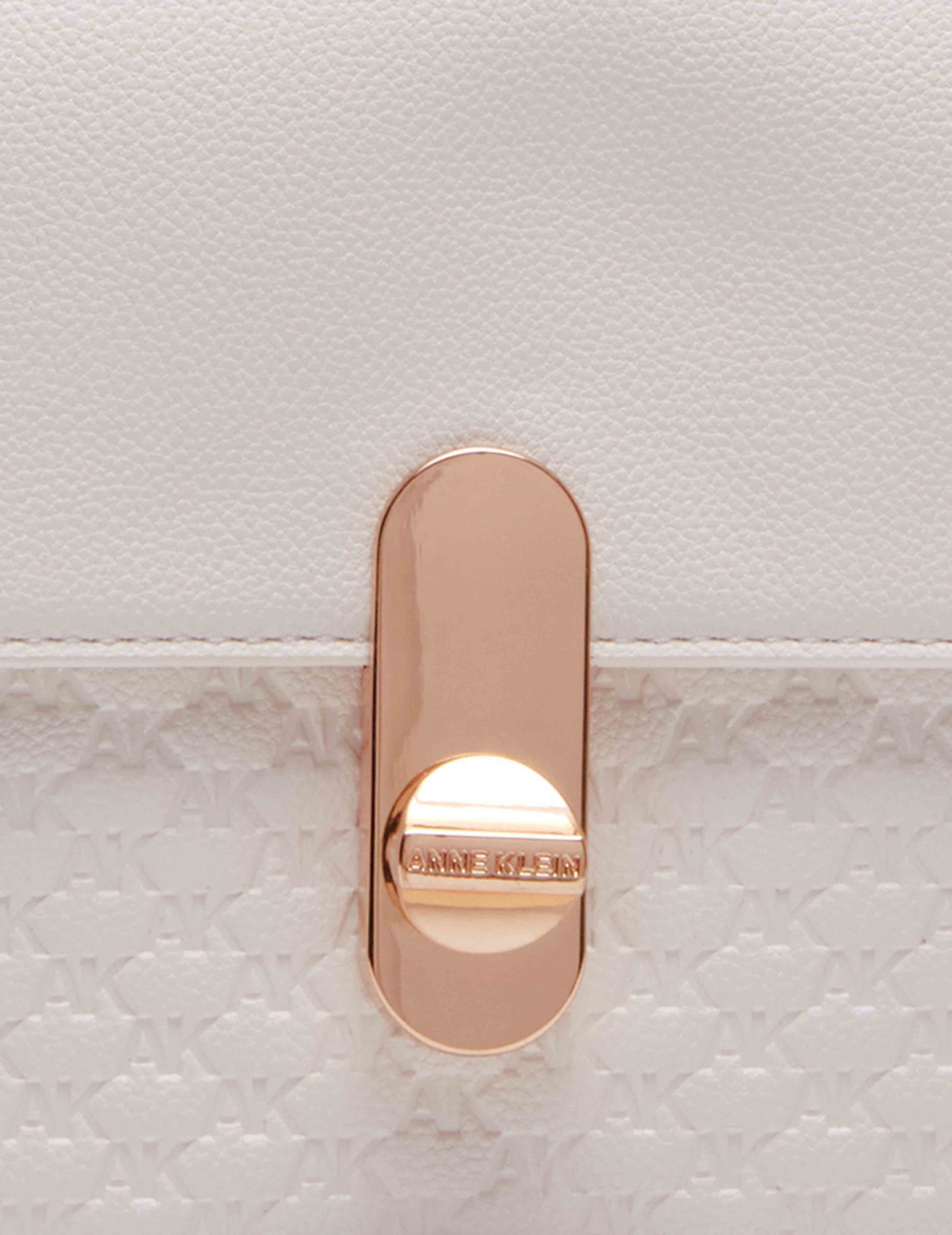 E/W Flap Bag With Turn Lock In AK Debossed Logo sold by Anne Klein product image thumbnail 3