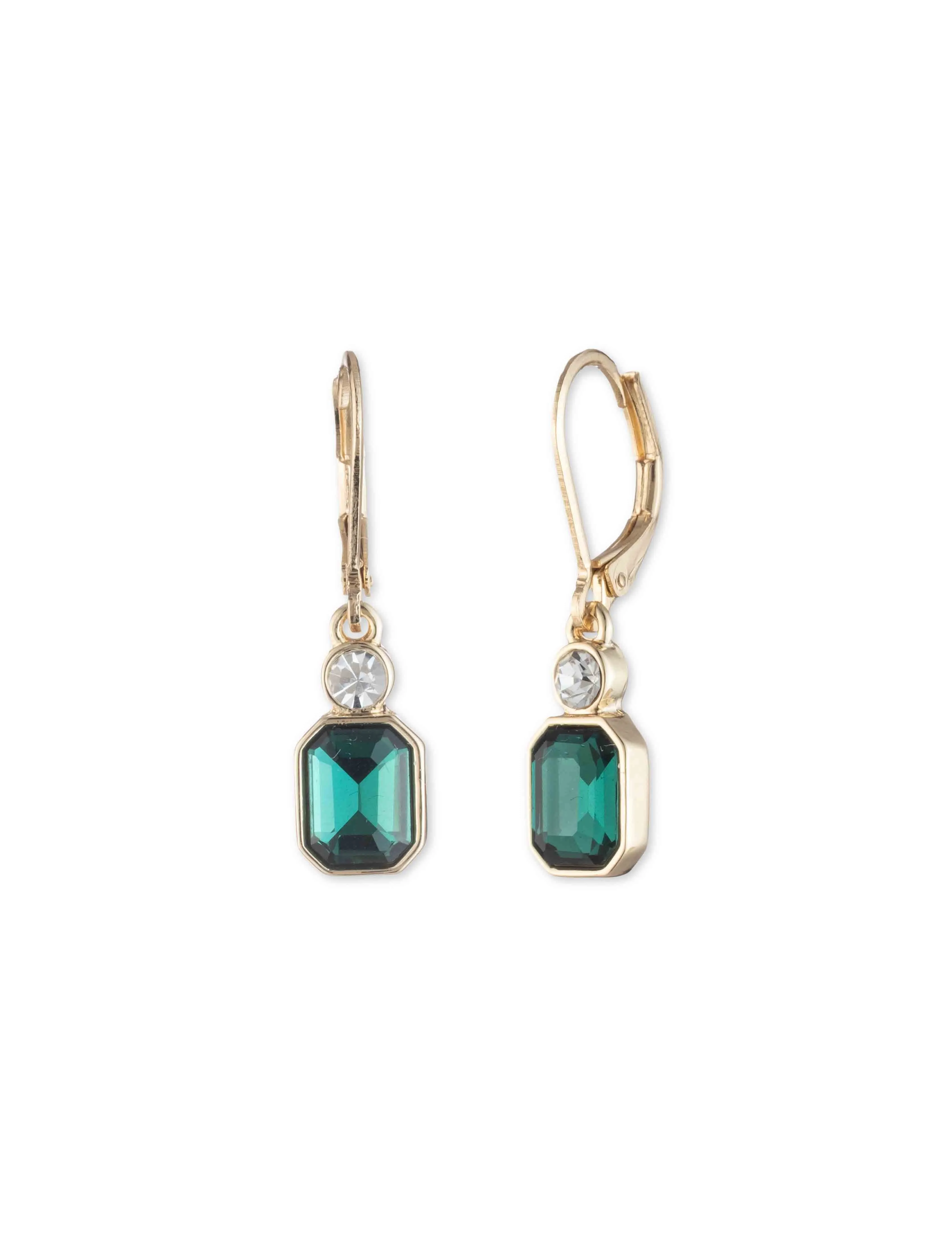 Emerald Drop Earrings sold by Anne Klein