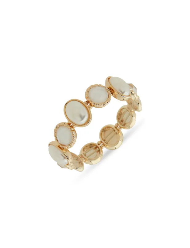 Mother of Pearl Stretch Bracelet sold by Anne Klein